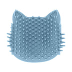 Cat Corner Self Groomer Soft Silicone Massage Cat Itch Board with Catnip for Cats Kittens Dogs Puppies Meditation Blue