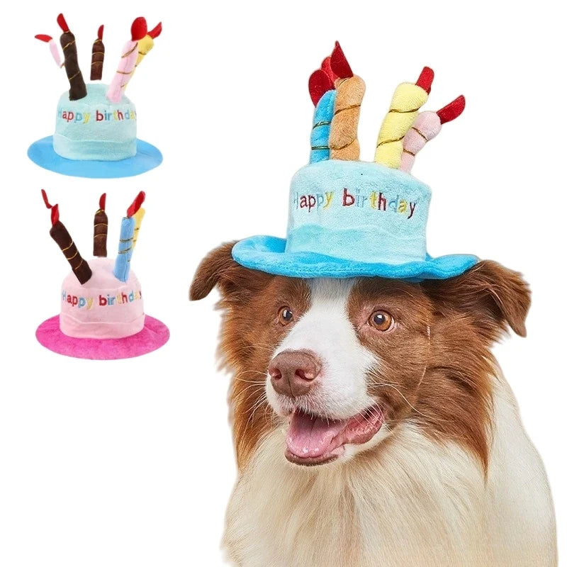 Pet Dog Hat for Birthday Party Adjustable Dog Hats Cat Cap Dog Accessories Dog Costumes Puppy Grooming Dress Up Hat Pet Supplies