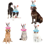 Pet Dog Hat for Birthday Party Adjustable Dog Hats Cat Cap Dog Accessories Dog Costumes Puppy Grooming Dress Up Hat Pet Supplies