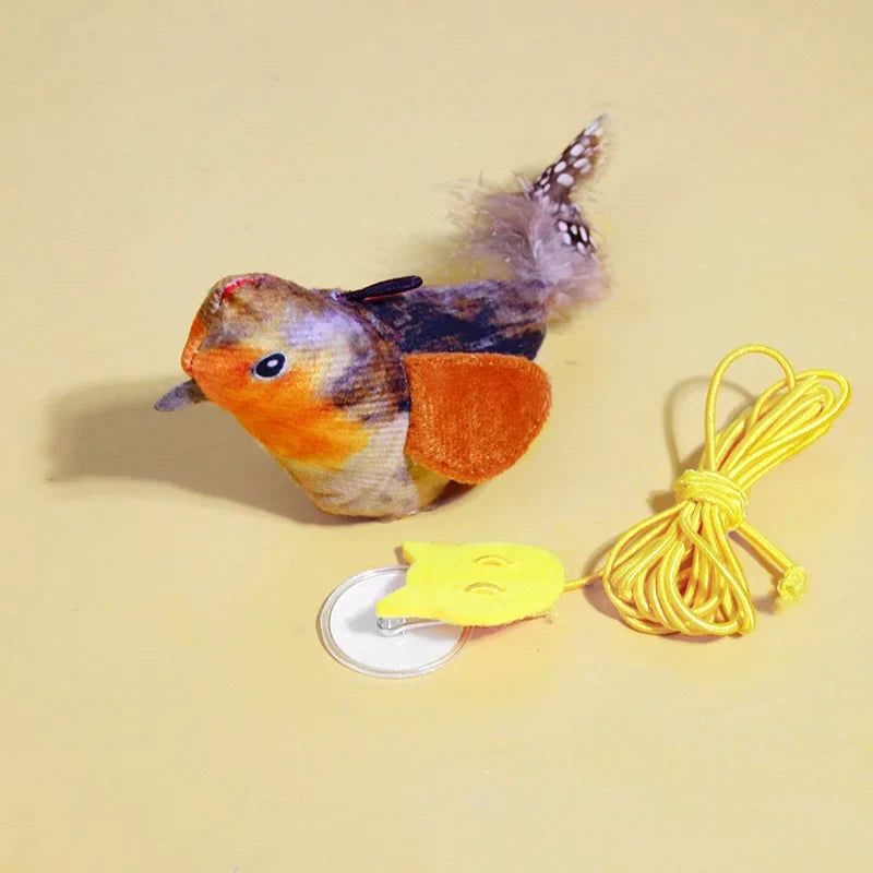 Simulation Chirping Bird Cat Toy Self Amusing Cat Teaser Stick With Catnip Sound Bird Pet Chew Toy Interactive Cat Plaything