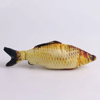 New Design Plush Fish Cat Toy Durable Bite-Resistant Interactive Toy Catnip Stuffed Pet Plaything