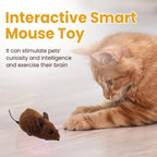 Pet Interactive Plush Mouse Toy - Realistic Squeaky Toy for Cats & Dogs, Lightweight Handheld Play Toy, Bite-Resistant Soft
