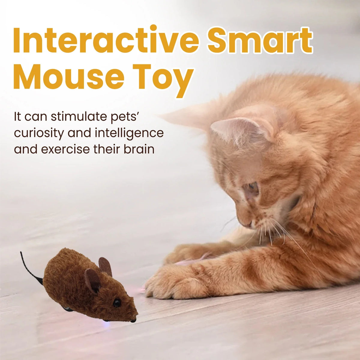 Pet Interactive Plush Mouse Toy - Realistic Squeaky Toy for Cats & Dogs, Lightweight Handheld Play Toy, Bite-Resistant Soft