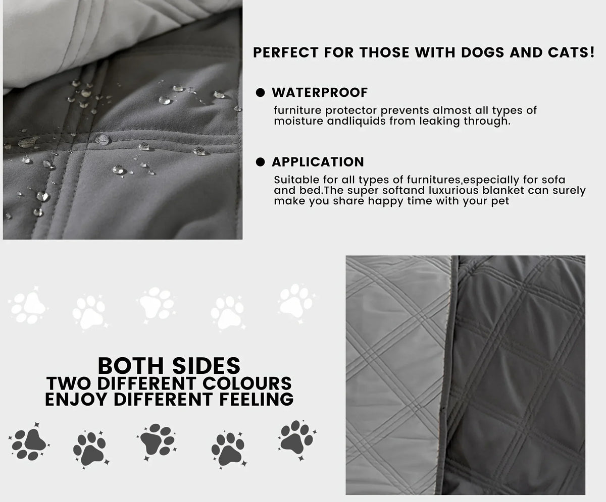 Waterproof & Reversible Dog Bed Cover Pet Blanket Sofa, Couch Cover Mattress Protector Furniture Protector for Dog, Pet, Cat