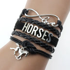 DIY Handmade Horse Charm Pendant Bracelet Trendy Animal Charms Jewelry for Equestrian Fans