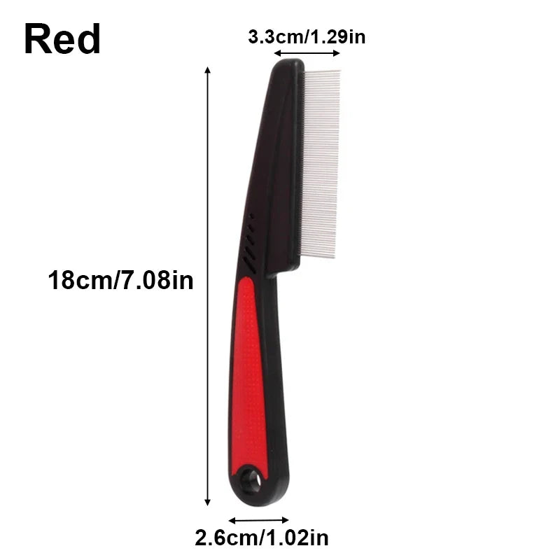 Pet Grooming Comb Durable Long-handled Pet Flea Comb Dog and cat dense tooth comb to remove lice Pet supplies Pet comb