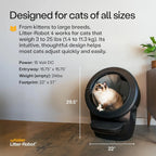 Litter-Robot 4 with Step & Fence by , Black - Automatic, Self-Cleaning Cat Litter Box, Helps Reduce Litter Box, Customized