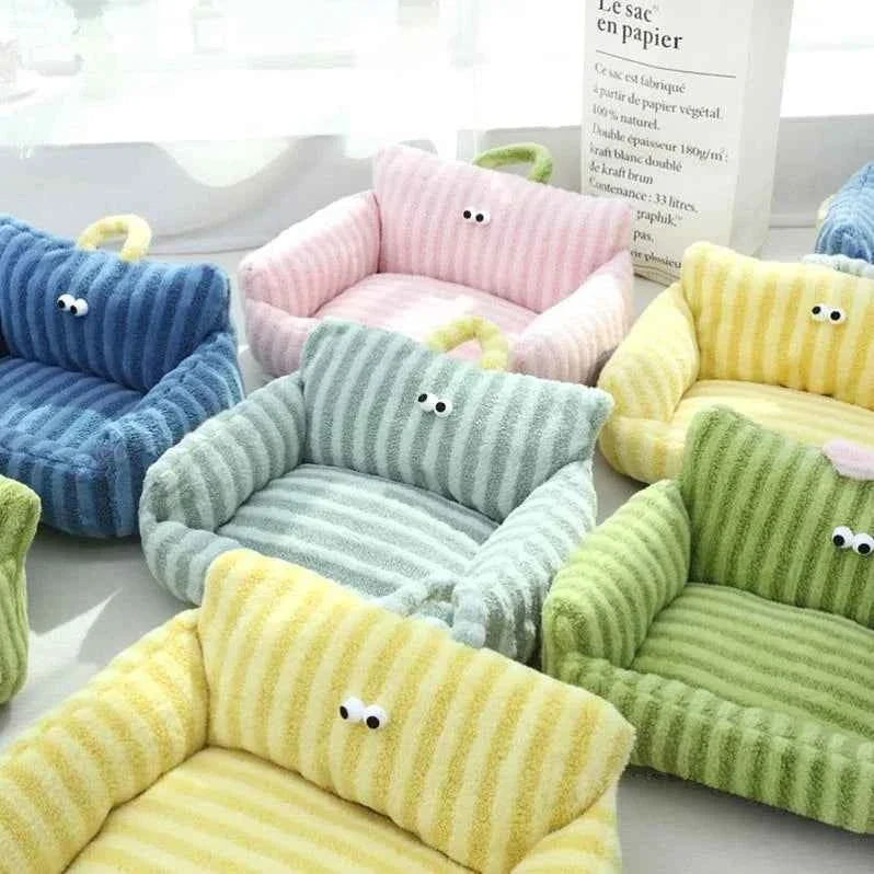 Warm Pet Sofa Bed – Cozy Cat Nest and Small Dog Sleeping Cushion
