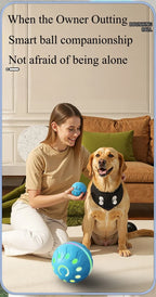 Interactive Smart Dog Ball Toy Electronic USB Powered Moving Bouncing Color Ball for Cats And Dogs Large Medium Size Pet Jumping