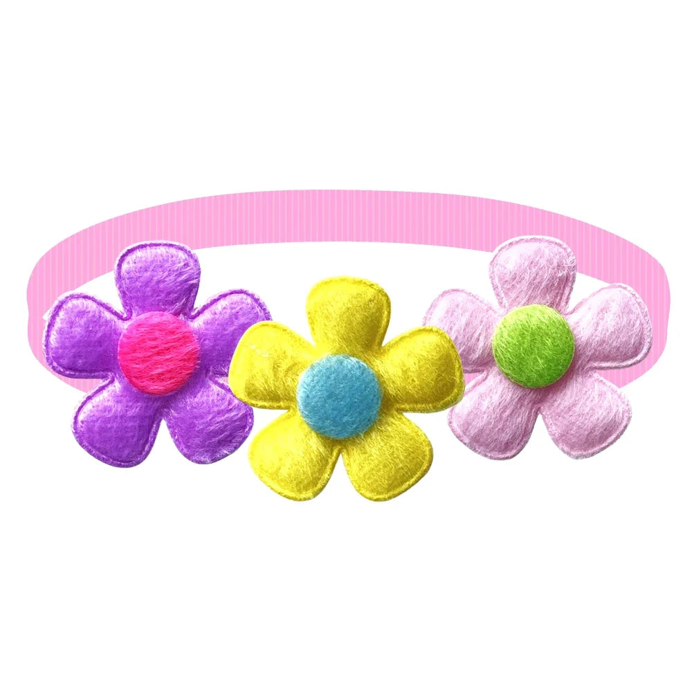 50/100 Pcs New Pets Dog Grooming Supplies Spring Flower Style Puppy Dog Collar Bow Ties Accessories Cute Dogs Bow Tie Necktie