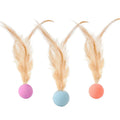 Funny Cat Elastic Ball Toy Interactive Balls Pet Supplies Feather Football Toys Dog Playthings Kitten