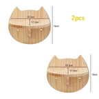 Wall Cat Climbing Shelves Cat Tree Tower Hammock Perches Ladder Solid Wood Steps for Cats Activity Indoor Pet Wall Furniture