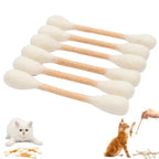6Pcs Creative Large Cotton Swab Shaped Catnip Toy Giant Kitten Grinding Biting Stick Teething Cleaning Chew Toys Pet Supplies