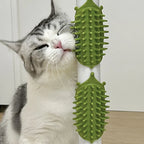 Cat Self Grooming Scratcher Table Legs Protector TPR Cat Cheek Massager Removable Cat Grooming Brush Space-Saving Cat Accessory