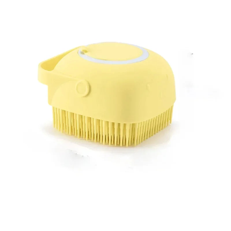 Silicone Dog Bath Massage Gloves Brush Pet Cat Bathroom Cleaning Tool Comb Brush for Dog Can Pour Shampoo Dog Grooming Supplies