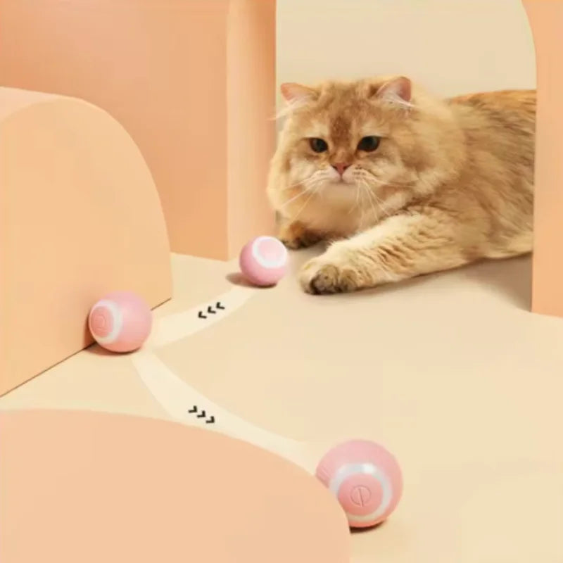 Automatic Electric Cat Ball Toy Interactive Rolling Smart Self-Moving Kitten Plaything for Indoor Cats Training And Fun