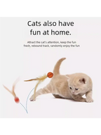 Funny Cat Elastic Ball Toy Interactive Balls Pet Supplies Feather Football Toys Dog Playthings Kitten