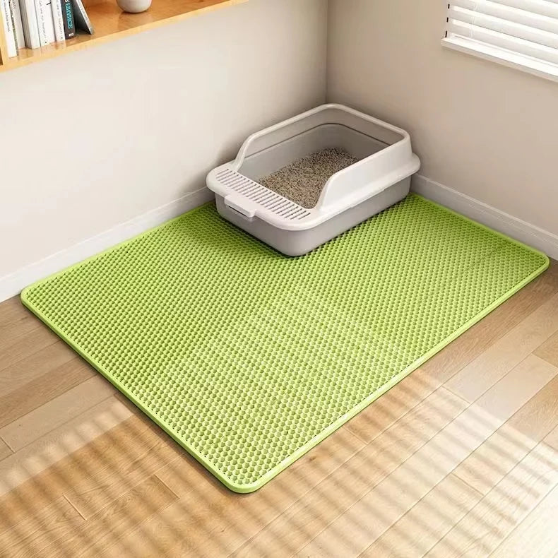 Cat Litter Mat Large Size Waterproof Toilet Cat Trapping Mat Non Slip Double Layer Cats Litter Box Pad Pet Product