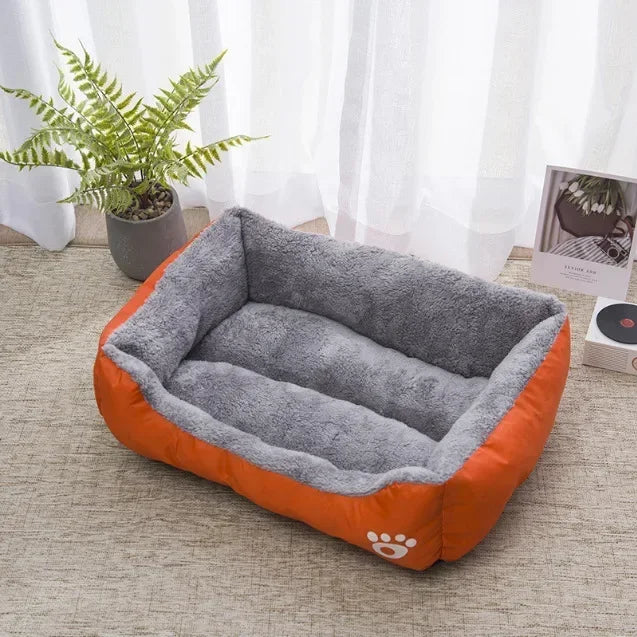 Large Square Nest S-3XL Pet Large Dog Bed for Small Medium Dogs Soft Fleece Nest Big Dog Sofa Bed Winter Warm Cat House for Pet