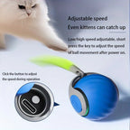 USB Rechargeable Interactive Cat Toys Balls Pets Smart Automatic Electric Rolling Ball for Kitty Tail Teasers with Catnip Gifts