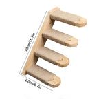 Wall Cat Climbing Shelves Cat Tree Tower Hammock Perches Ladder Solid Wood Steps for Cats Activity Indoor Pet Wall Furniture