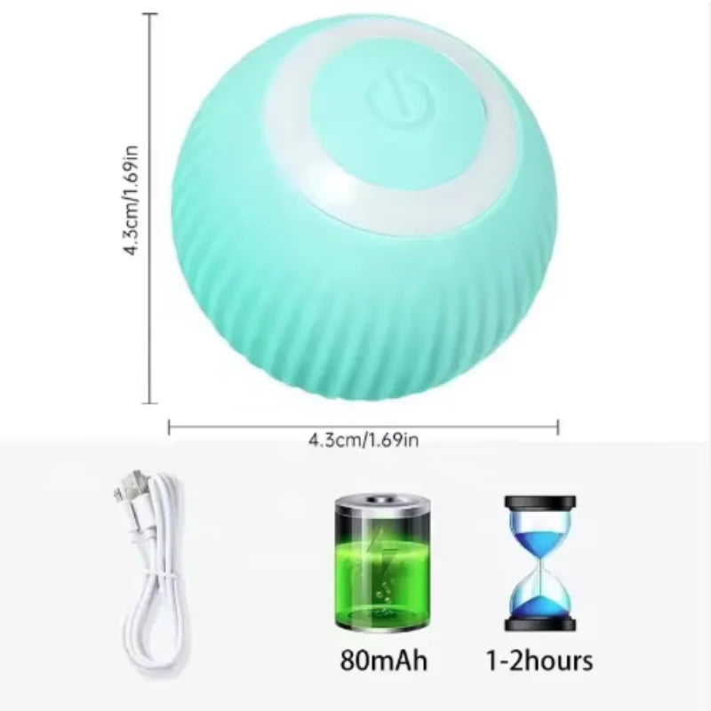 Automatic Electric Cat Ball Toy Interactive Rolling Smart Self-Moving Kitten Plaything for Indoor Cats Training And Fun