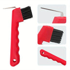 2 Pcs Horse Hoof Pick with Brush Non-Slip Handle Horse Hoof Cleaner Tool Equestrian Grooming Supplies 3 Colors Available