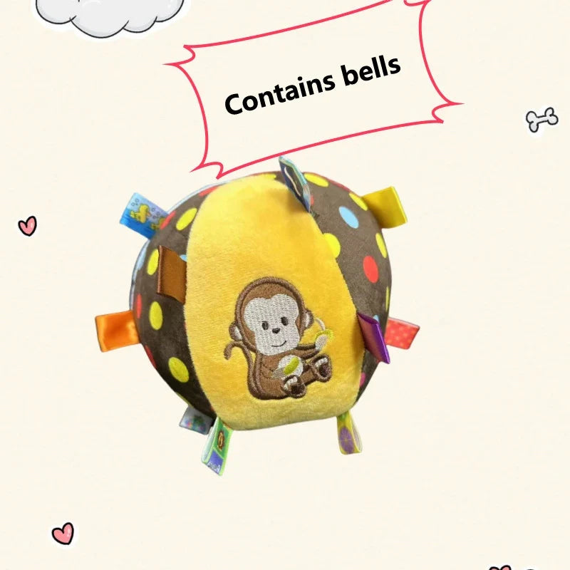 Plush Dog Vocal Toy Ball Funny Interactive Pet Toys with Bells Cleaning Tooth Chew Toy For Small Large Dogs Cats Puppy Products