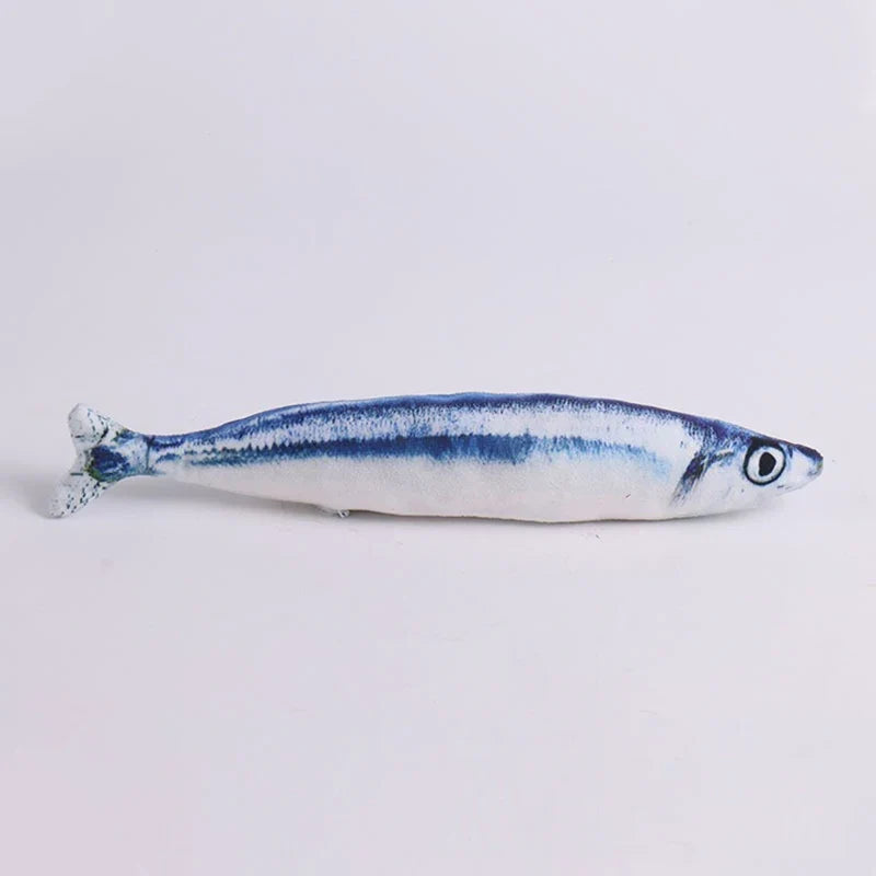 New Design Plush Fish Cat Toy Durable Bite-Resistant Interactive Toy Catnip Stuffed Pet Plaything
