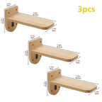 Wall Cat Climbing Shelves Cat Tree Tower Hammock Perches Ladder Solid Wood Steps for Cats Activity Indoor Pet Wall Furniture