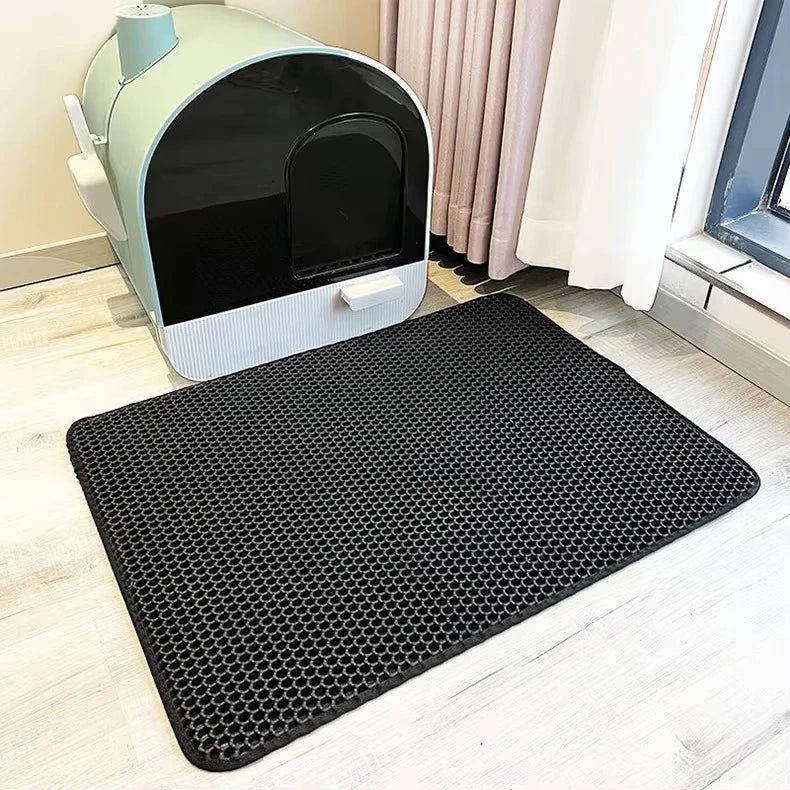 Cat Litter Mat Large Size Waterproof Toilet Cat Trapping Mat Non Slip Double Layer Cats Litter Box Pad Pet Product