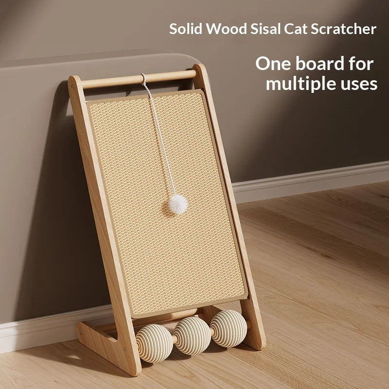 Vertical Sisal Cat Scratcher Durable Non Shedding Scratch Board Cat Toy Home Living Room Bedroom Office Cat Condo Cat Tree House