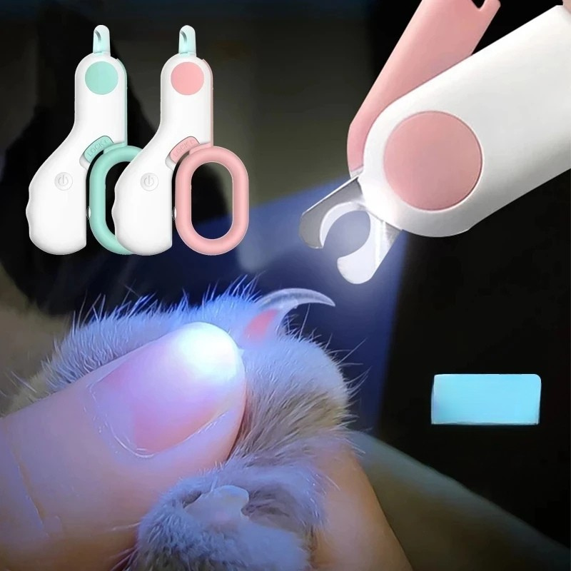 Precision Cat Nail Clipper with Safety Guard and LED Light