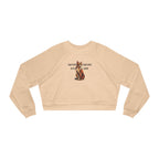 Artsy Fartsy Cat Lady Cropped Pullover - Fun & Comfy Fleece Apparel