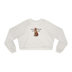 Artsy Fartsy Cat Lady Cropped Pullover - Fun & Comfy Fleece Apparel