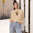 Artsy Fartsy Cat Lady Cropped Pullover - Fun & Comfy Fleece Apparel
