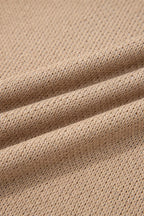 Horse Shoe Pattern Contrast Trim Short Sleeve Sweater