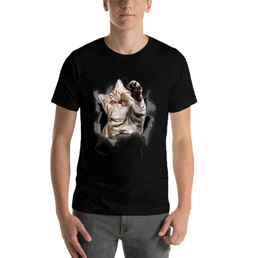 Cute Torn Cloth Funny for Cat Lover  Cat Mom  Affordable Price T-Shirt