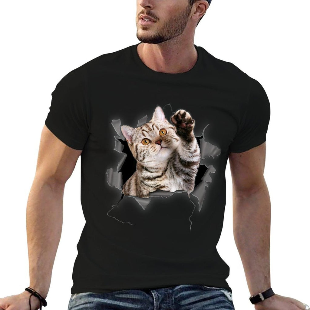 Cute Torn Cloth Funny for Cat Lover  Cat Mom  Affordable Price T-Shirt