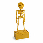 Movable Skeleton Aquarium Ornament, 3D Printed Articulated Skeleton Decor With Swing Treasure Box Base, Fish Tank Underwater Landscape Decoration