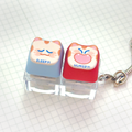Cat Shaped Keycap Fidget Keychain