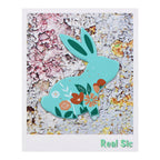 Spring Bunny with Flowers Enamel Pin - Floral Rabbit Lapel Pin Brooches