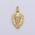 Dainty Lion Charm Gold Medallion, Silver Lion Pendant, Lion King Jewelry, Animal Necklace Charm for Bracelet Earring Necklace Component D-130 D-131