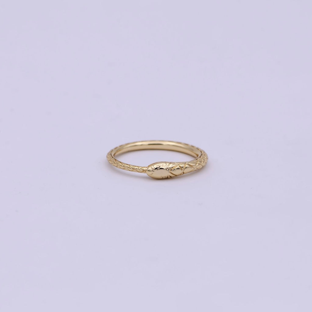 Dainty Snake Charm Ring Serpent Animal Jewelry Inspired N-454