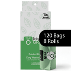 Dog Poop Bags – Poop Bags – Dog Bags | Folded Rolls 9" x 12" | Leak-Resistant | Made in USA | beyondGREEN