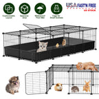 Guinea Pig Cage 47x24x12" with 20 Panels & Waterproof Mat