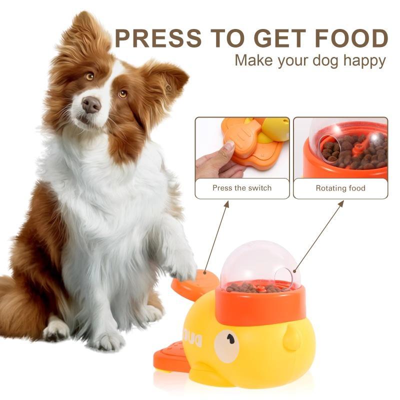 Dog Puzzle Feeder Interactive Pet Food Treat Dispenser Cartoon Duck Design Anti-slip Pets Automatic Feeder Toys For Dog Training Pet Products