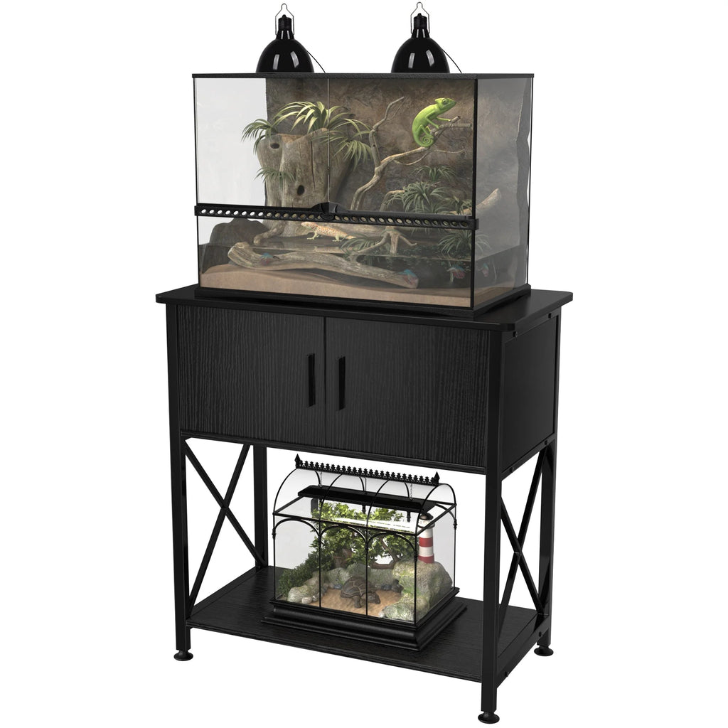 Fish Tank Stand Metal Aquarium Stand for 20 Gallon Long with Accessories Storage