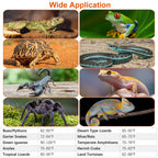 Electric Reptile Heating Pad With 32-122¡F Temperature Adjustment IPX7 Waterproof Timer Setting Under Tank Heating Mat for Lizards Turtles Snake Spide