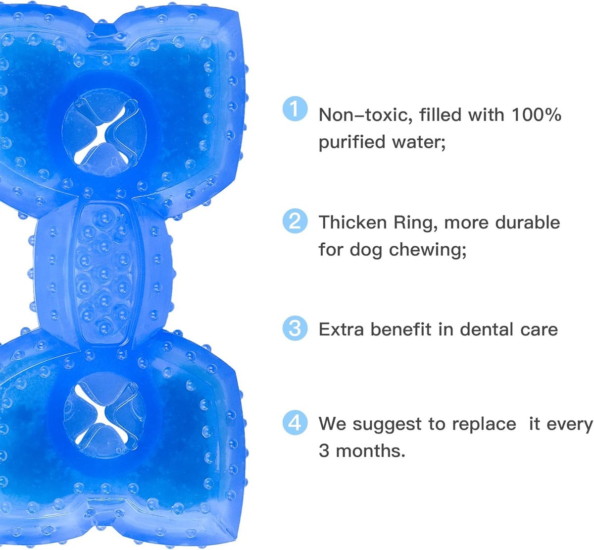 Pet Teether Cooling Chew Toy For Dogs Teething Toy For Puppies Fit With Treats For More